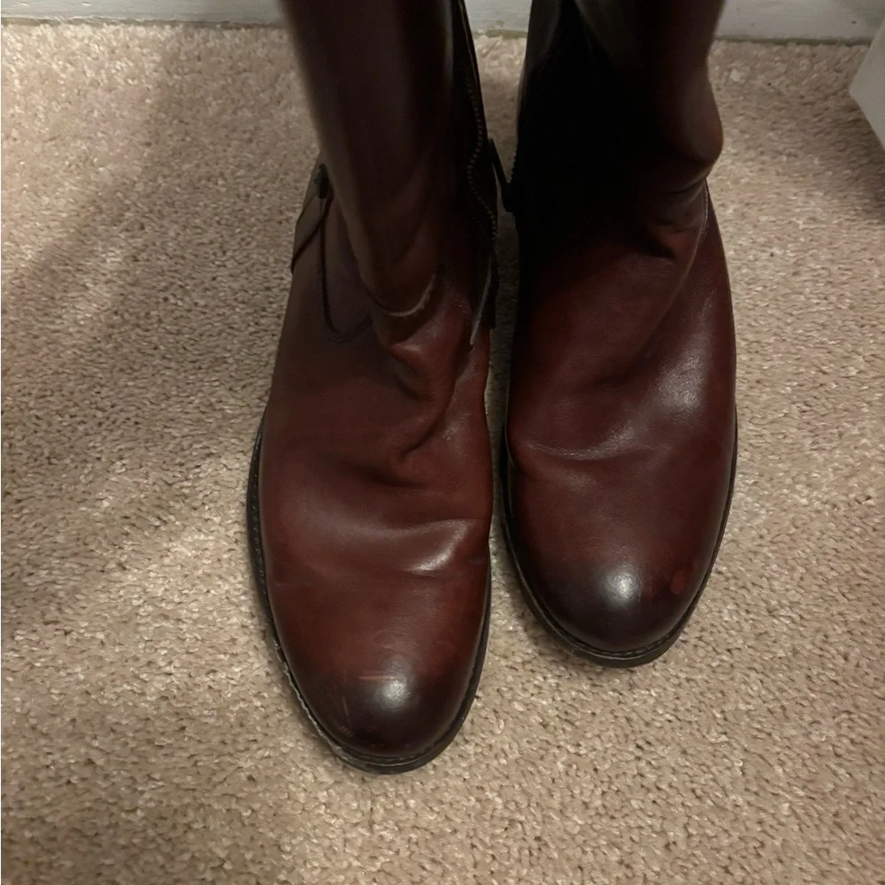 Frye Women's Extended Calf Melissa Button Leather Boots - Picture 5 of 12